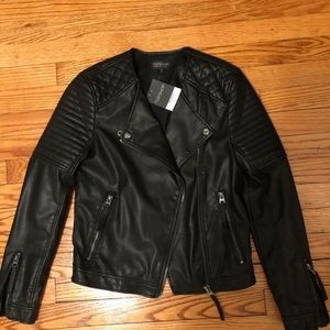 Topshop faux leather jacket